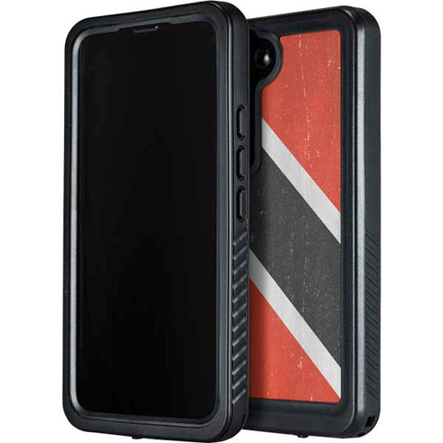 Trinidad and Tobagao Flag Distressed Galaxy S23 Plus Waterproof Case